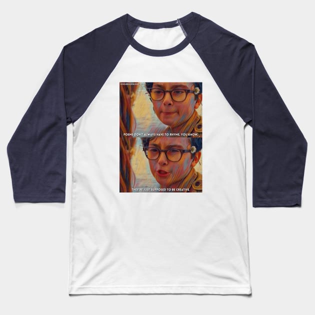 Poems | Moonrise Kingdom (2012) Movie Digital Fan Art Baseball T-Shirt by Sentiment et al.